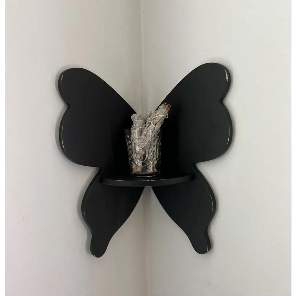 Black Whimsy Gothic Butterfly/moth shelf